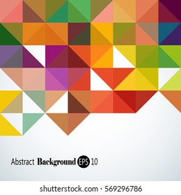Awesome Geometric background with colorful triangles