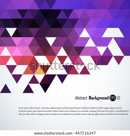 Awesome Geometric background with colorful triangles