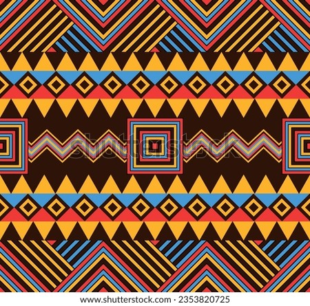 awesome geometric seamless pattern art based on colombian indigenous patterns with colombian flag colors