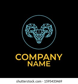 Awesome Goat Poly Geometric Logo for your company