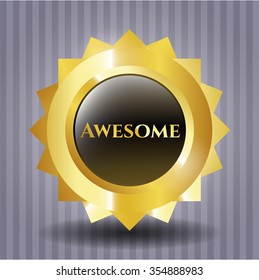 Awesome golden emblem