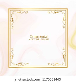 awesome golden ornamental frame design