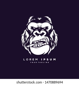 Awesome gorilla logo Design Black