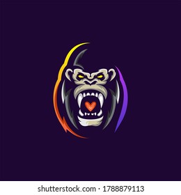awesome gorilla logo vector illustrator