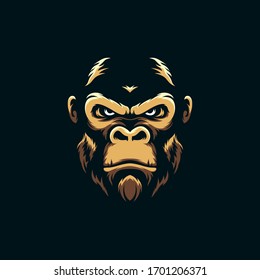 AWESOME GORILLA MASCOT VECTOR PREMIUM