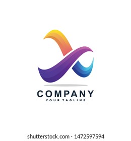 awesome gradient abstract logo design
