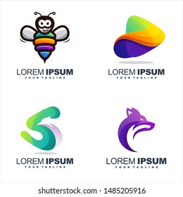 awesome gradient abstract logo design