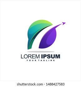 awesome gradient abstract logo design