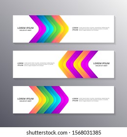 Awesome gradient banner template, Business Layout Background Design, Corporate Geometric web header or footer Vector