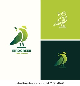 awesome gradient bird logo design