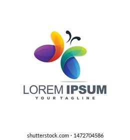 awesome gradient butterfly logo design