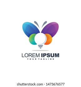 awesome gradient butterfly logo design
