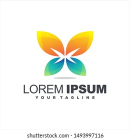 awesome gradient butterfly logo design