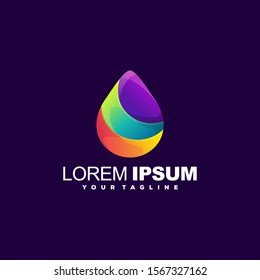 awesome gradient drop logo design