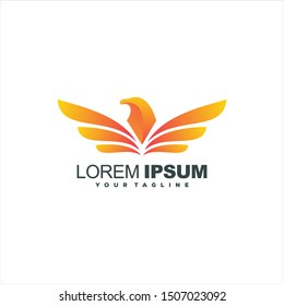 awesome gradient eagle logo design