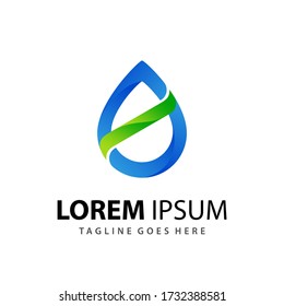 Awesome Gradient Letter S Drop Leaf Company Modern Logo Design Template Premium
