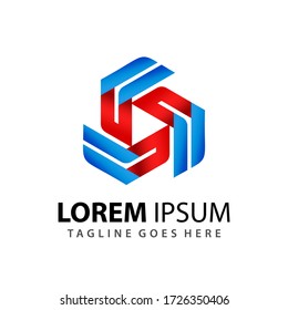 Impresionante Gradiente Reproducción de medios Flecha Empresa Modelo de diseño de logotipo moderno Vector Premium