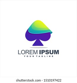 awesome gradient spade logo design