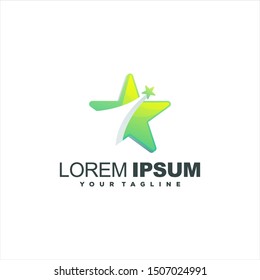 awesome gradient star logo design
