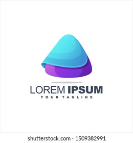 awesome gradient triangle logo design