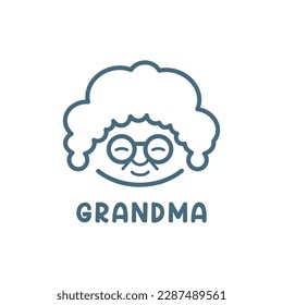 AWESOME GRANDMA VECTOR LOGO DESIGN