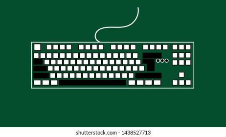 Awesome Green Icon keyboard Computer 