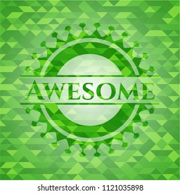 Awesome green mosaic emblem