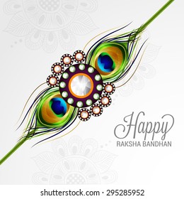 An awesome greeting card for Indian festival Raksha Bandhan background with beautiful rakhi.