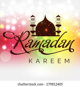 Awesome greeting card for Ramadan Kareem.