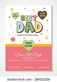  A Awesome greeting card template for Father's day.