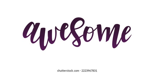 Awesome hand lettering text for t-shirt design, birthday party, greeting card, party invitation. Vector illustration. 