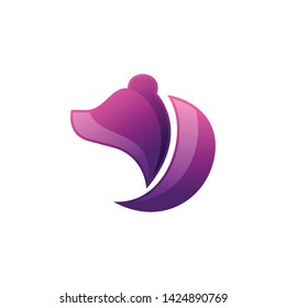 Awesome Head Bear Logo Design