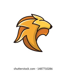 Awesome head lion illustration design