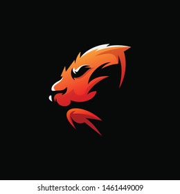 Awesome head tiger illustration design