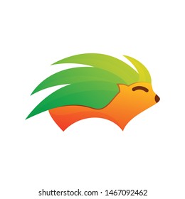Awesome hedgehog illustration design vector