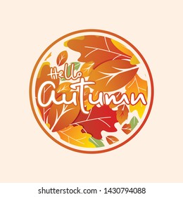 Awesome Hello Autumn Design Background 
