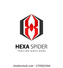 Awesome Hexagon Spider Modern Graphics Logo Design Vector Illustration