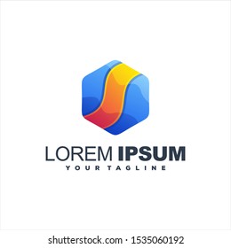 awesome hexagonal abstract logo design