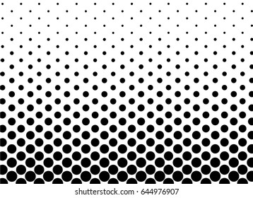 Awesome horizontal card with halftone background. Good for greeting cards, textile or fabric prints. Vector illustration.