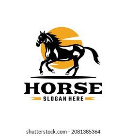 Awesome horse logo design template