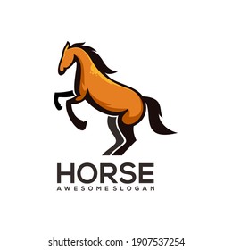 Awesome Horse Logo Vector Design Template