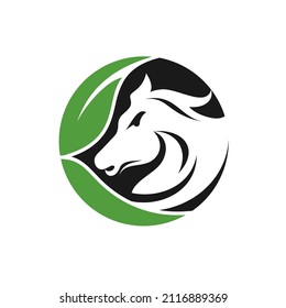Awesome horse logo vector template