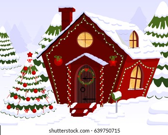 Santas House Images, Stock Photos &amp; Vectors | Shutterstock