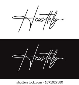 awesome housttely signature logo design template
