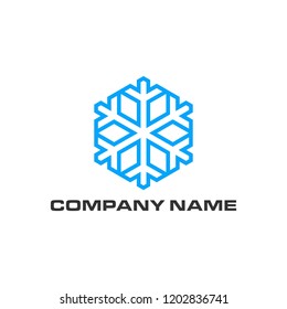 awesome ice vector logo illustration