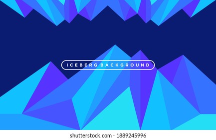 Awesome Iceberg Geometric Background Vector