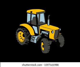 awesome illustration hot road traktor fot t - shirt and logo esport mascot