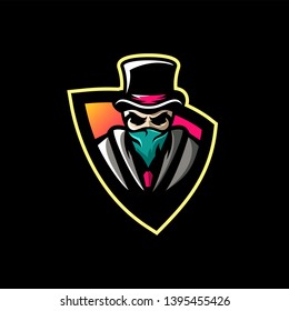 Awesome illustration skull mask Vector Vector sports logo