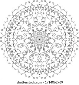 Awesome illustration vector graphic of mandala art.
It has an amazing combination ornament of lines and shapes.
Perfect for coloring books for adults, or other design purposes.