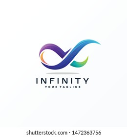 awesome infinity gradient logo design